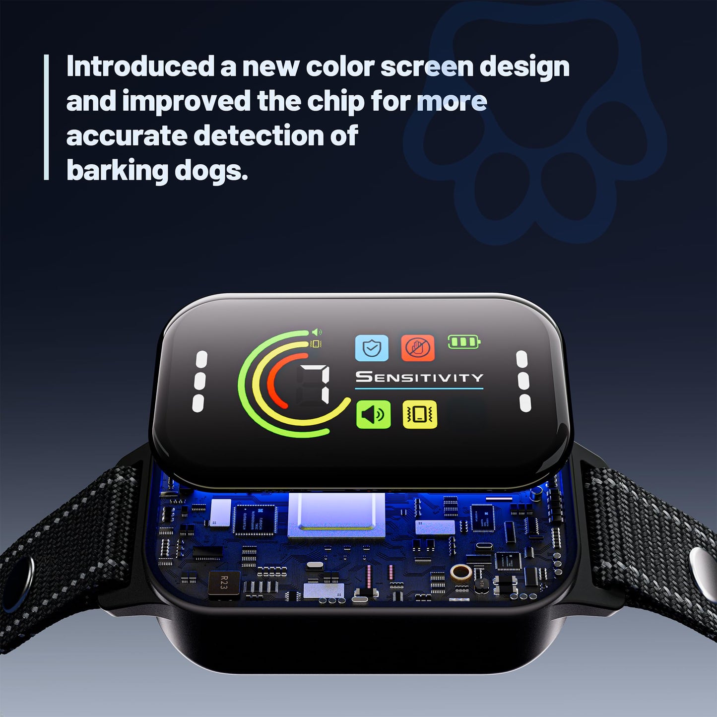 JEUJE Dog Bark Collar 2 Pack, Bark Collar for Large Medium Small Dogs, Rechargeable Smart Bark Collar, Anti Barking Training Collar with 7-Level Sensitivity + 5 Safety Modes Humane Training System