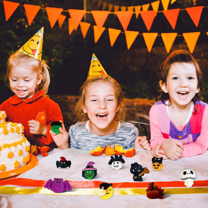 JDSTY 24Pcs Halloween Mochi Squishy Toys Stress Relief Squishies for Kids Girls Boys Halloween Party Favors Halloween Treat Bags Gifts