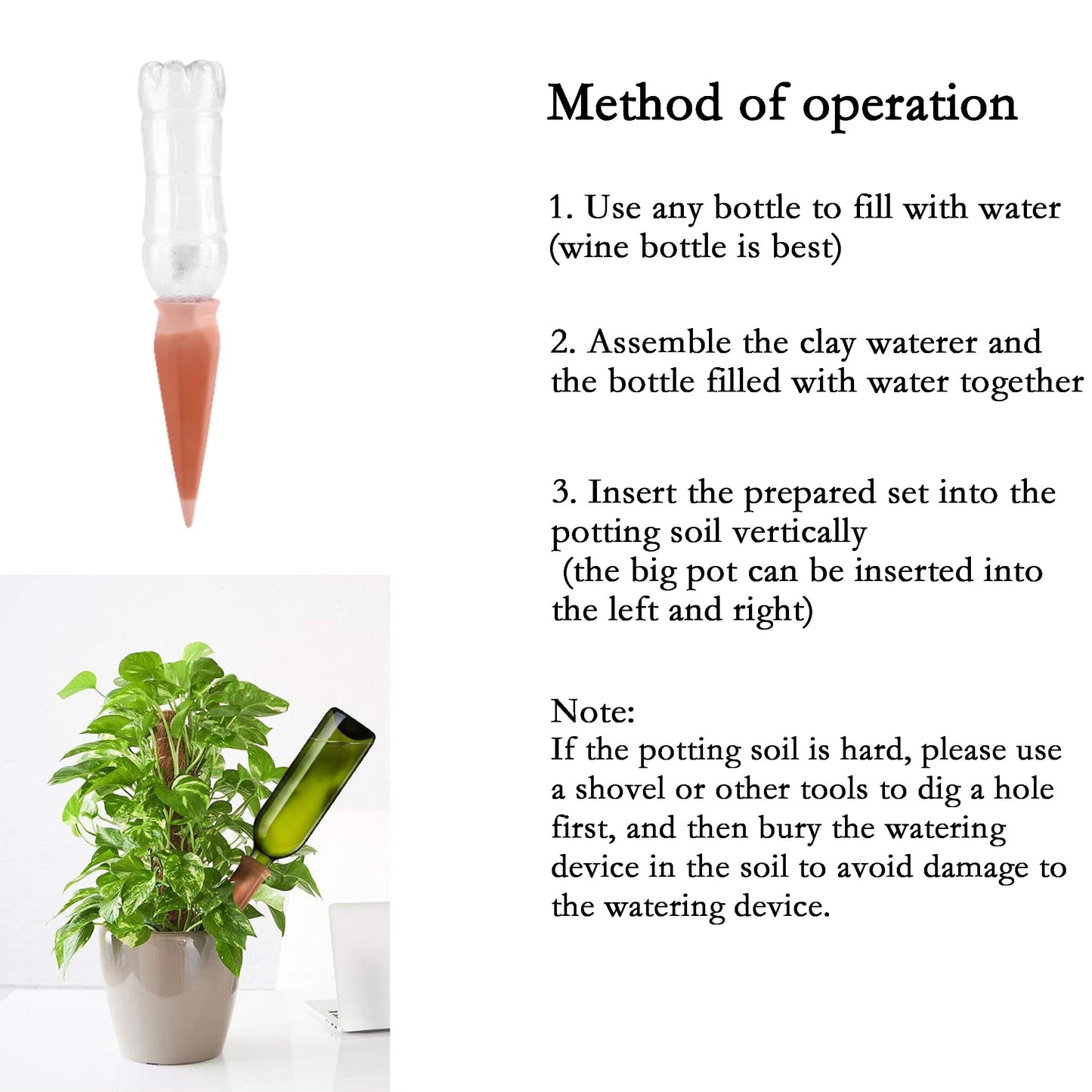 10 Pcs Clay Self Watering Planter Insert Self Watering Spikes Vacation Plant Watering Devices Used in Holidays