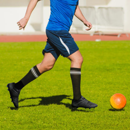 DREAM PAIRS Mens Sport Flexible Athletic Lace Up Light Weight Outdoor Cleats Football Soccer Shoes,Size 7,Black/Dark/Grey,160859-M