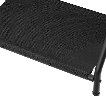 HOOBRO Luggage Rack, Folding Suitcase Stand with Fabric Storage Shelf for Guest Room, Bedroom, Hotel, Holds up to 100 lb, 27 x 15.3 x 22 Inches, Space Saving, Black BK04XL01