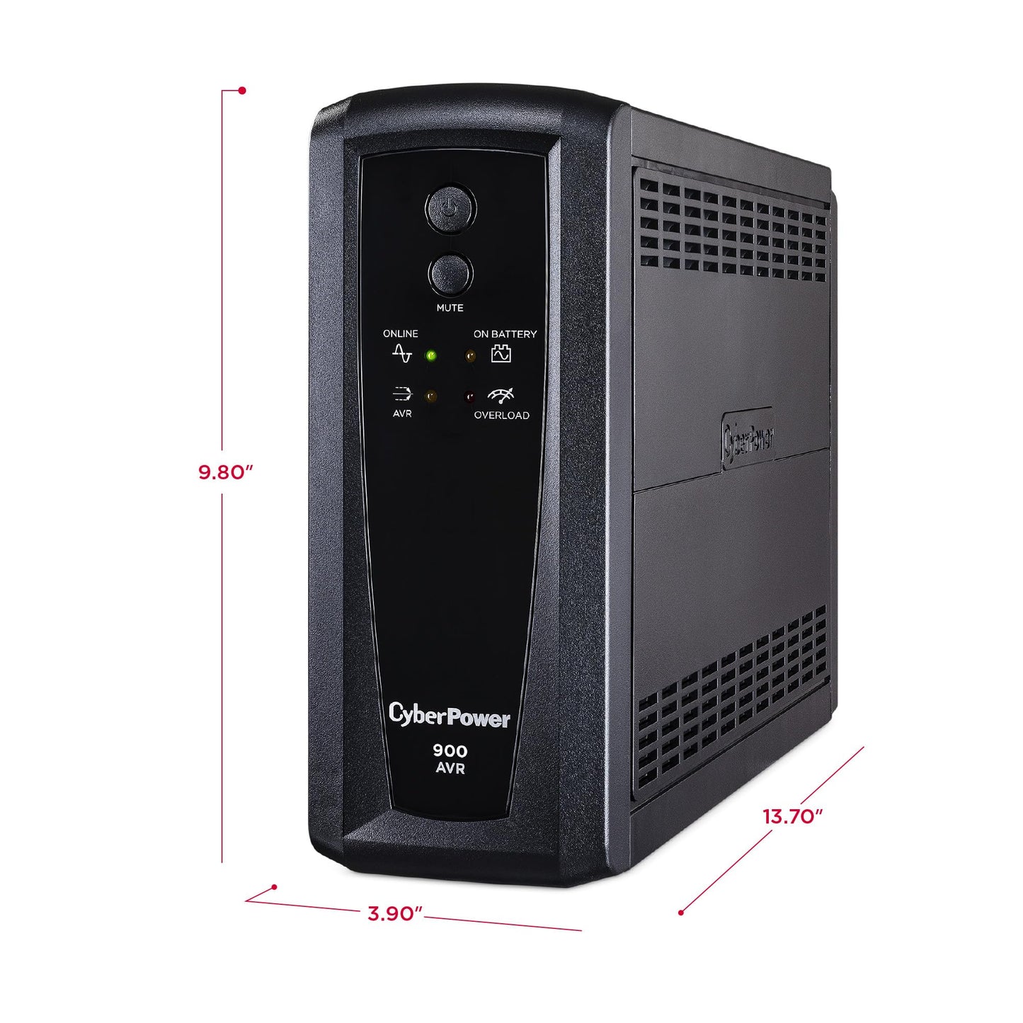 CyberPower CP900AVR AVR UPS Battery Backup and Surge Protector, 900VA/560W, 10 Outlets, Mini-Tower, UL Certified