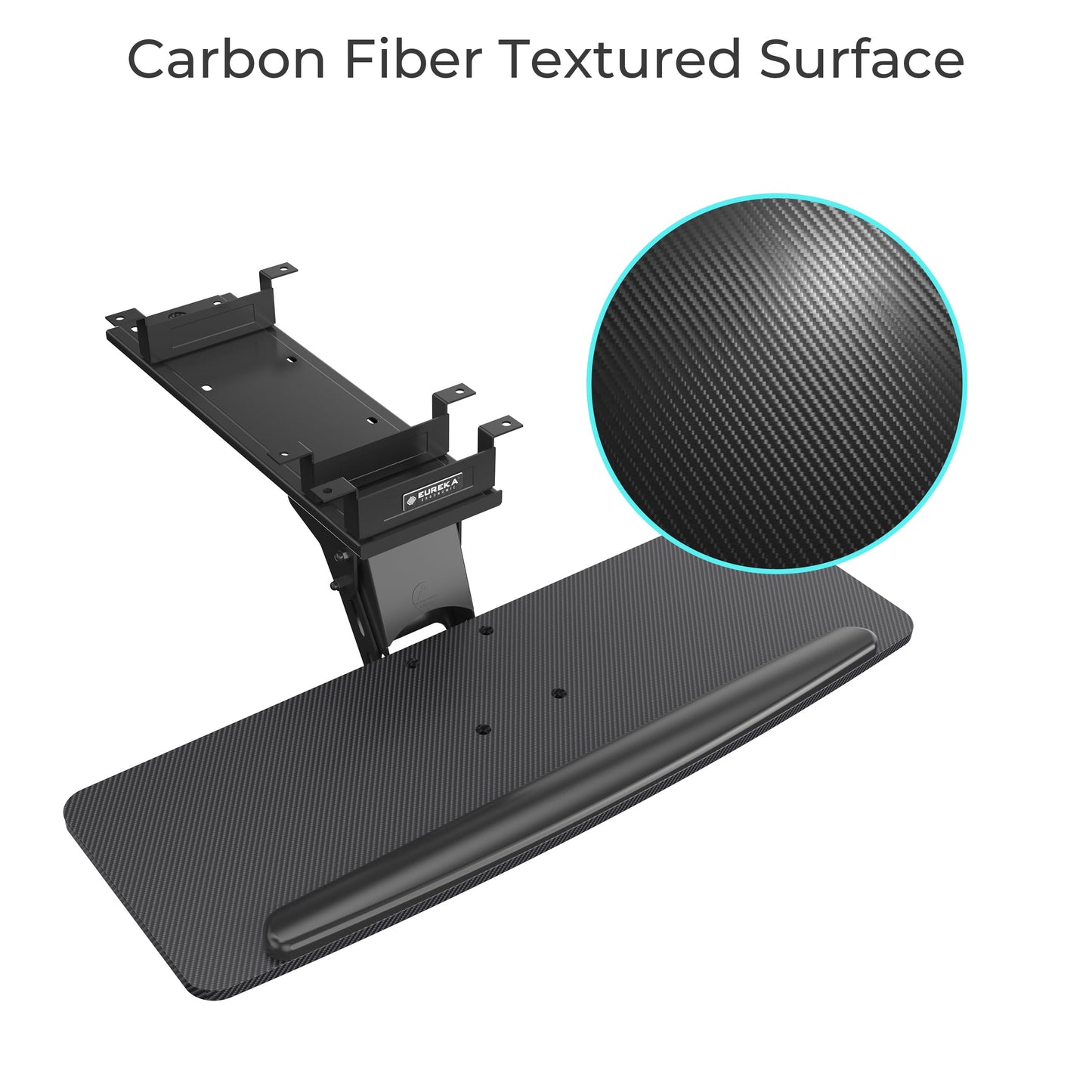 EUREKA ERGONOMIC Height Adjustable Mouse & Keyboard Tray Under Desk, 28x10'' Large Slide Out Swivel Tilt Computer Keyboard Drawer with Mouse Pad for Gaming Home Office Desk, Dual Mount