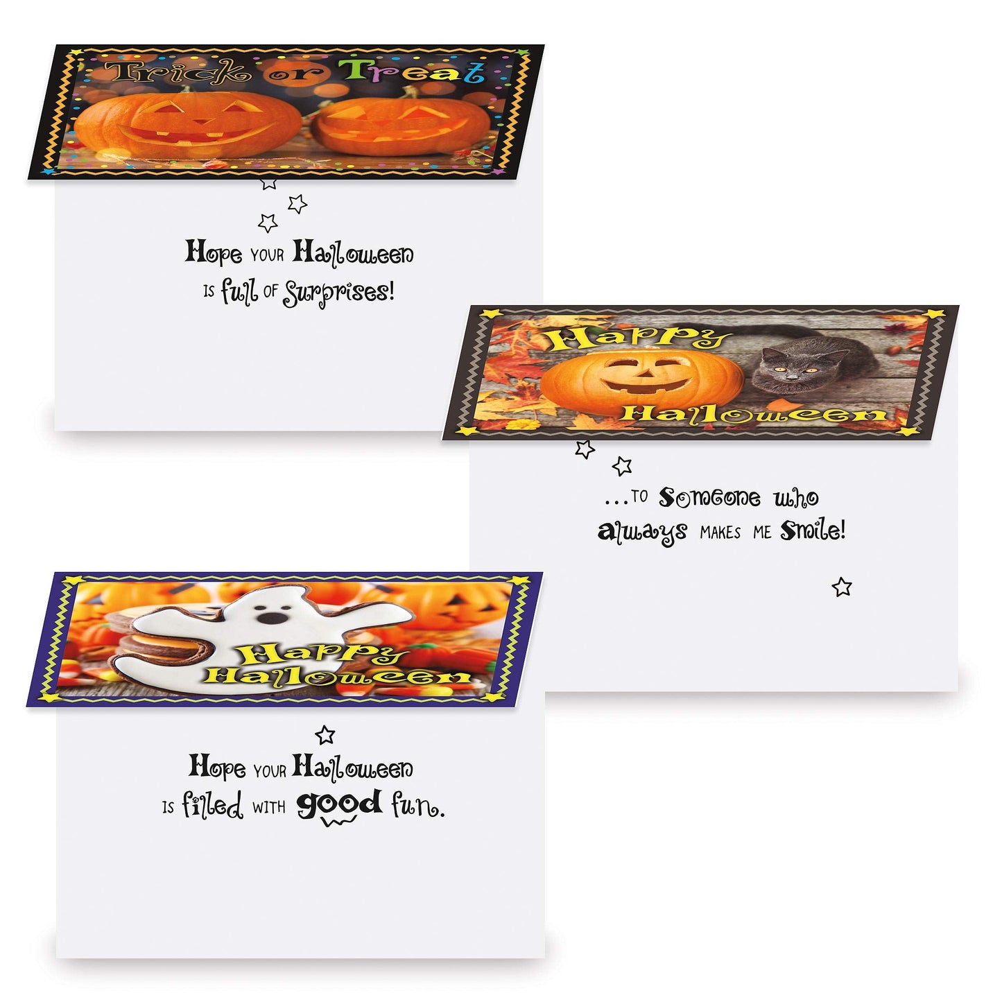 Current Halloween Greeting Cards Set - Themed Holiday Card Variety Value Pack, Set of 12 Large 5 x 7-Inch Cards, Assortment of 12 Unique Designs, Envelopes Included