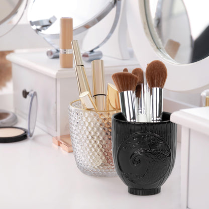 Jay Franco Disney Nightmare Before Christmas Tumbler - Black Resin Toothbrush/Pen Holder Features Jack & Sally - Bathroom Décor