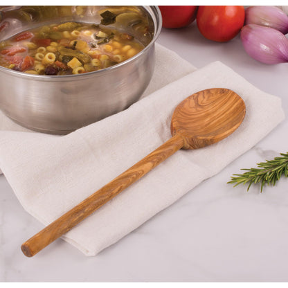 Eddingtons Italian Olive Wood Cooking Spoon, Handcrafted in Europe, 10-Inch