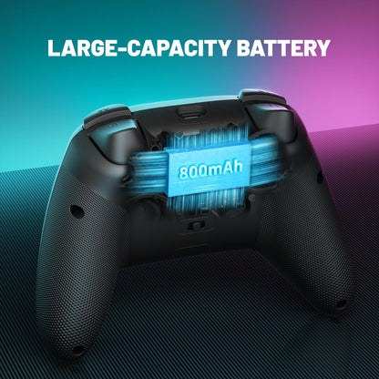 ECHTPower Wireless PC Gaming Controller - Hall Effect Joystick, 2.4G & Wired 1000Hz Polling Rate, 800mAh Battery, Adjustable Turbo/Vibration - for PC/Switch/iOS/Android