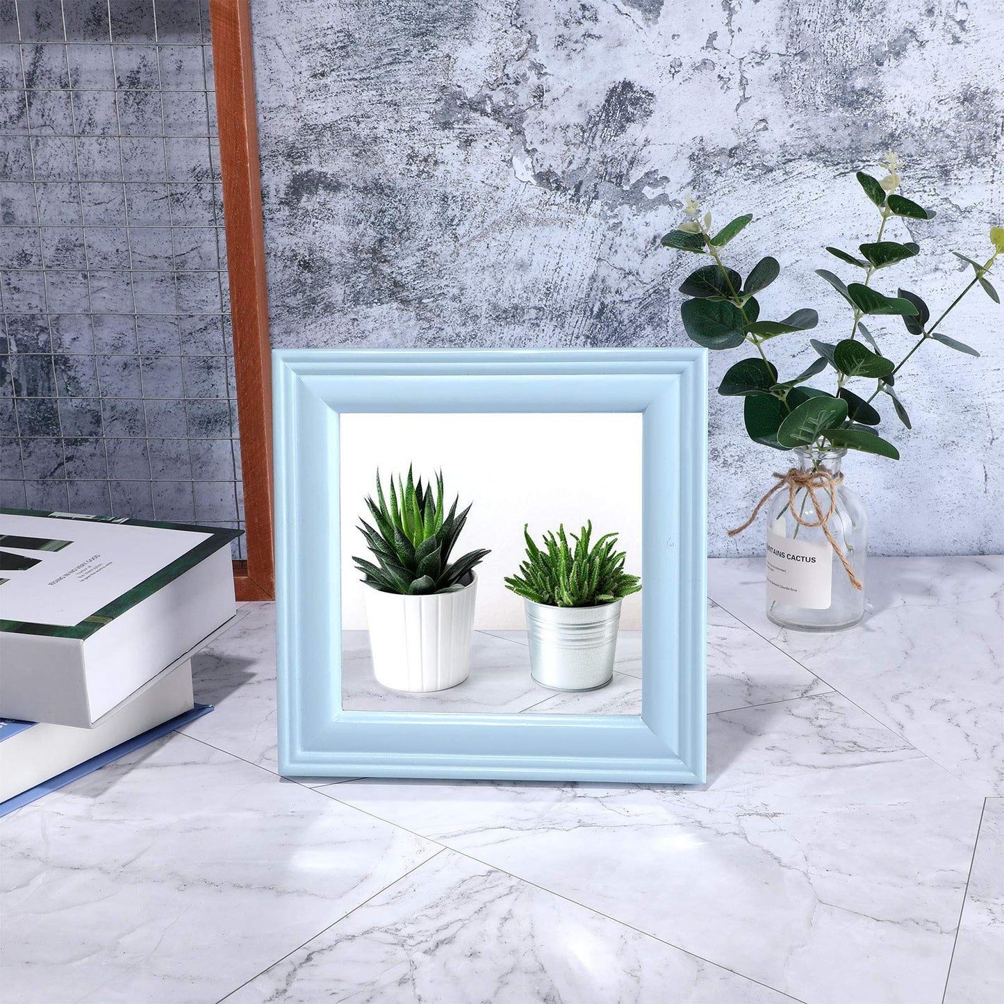 Flexible Mirror Sheets Self Adhesive Non Glass Mirror Tiles Stickers for Home Wall Decor(10 Pieces,6 x 6 Inches)