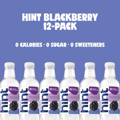 Hint Bottled Water, Blackberry and Cherry- Purified Flavored Water with Zero Calories, Sugar Free, Natural Flavors - 16 Fl Oz (Pack of 24)