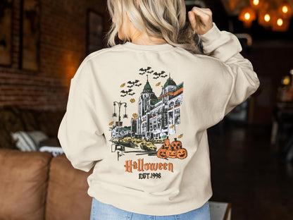 Halloween Sweatshirts for Women Halloweentown University T Shirt Funny Party Spooky Academy Pullover Sweatshirt