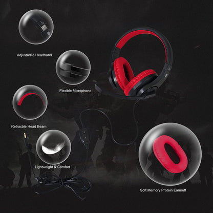 PS5/PS4/Xbox/PC Gaming Headset with Mic - Wired Kids Headphones for Gaming and School, Girls Headset with Microphone