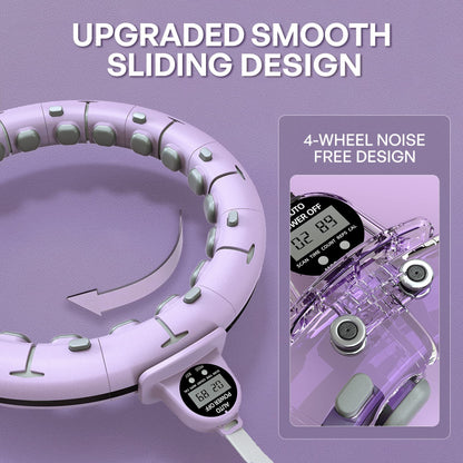 Leann L!fe 11+1 Spare Knots Waist 36" with Counter, Smart Weighted Hula Hoop for Adults Weight Loss, Infinity Hoop, Children Adult Home Outdoor Fitness Exercise, Abdominal Toner, Purple
