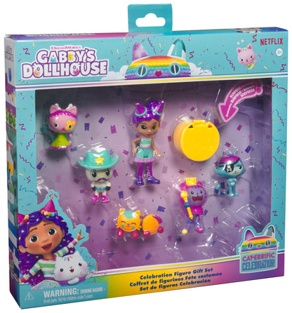 Gabby’s Dollhouse, Celebration Themed Figures with Gabby Girl, 5 Cat Toy Figures, Surprise Toys & Dollhouse Accessories, Kids Toys for Girls & Boys 3+