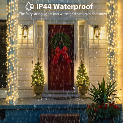240LED 88Ft Connectable String Lights Indoor Outdoor Clear Wire | Warm White Christmas Lights | Twinkle Fairy Light Plug in with Timer for Bedroom Classroom Wedding Tree Patio Decor