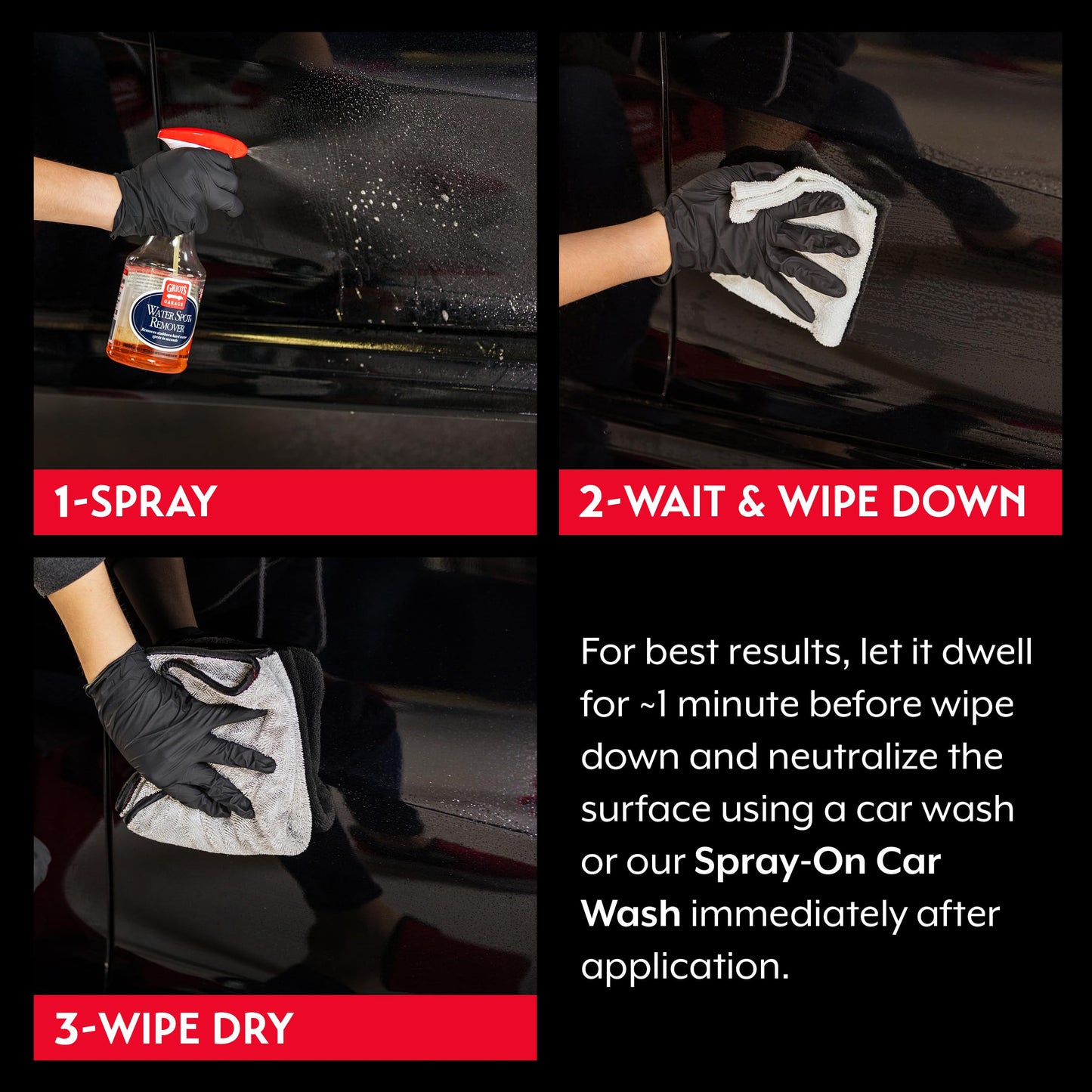 Griot's Garage Water Spot Remover for Car Detailing, Works on Paint, Chrome, Plastic Trim, Glass, and More, Professional-Grade, 10880, 22oz