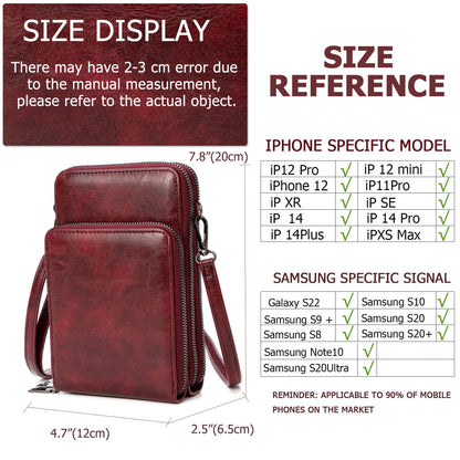 Kingto Cellphone Purse Small Crossbody Bag Waterproof Smartphone Wallet Phone Holder for Women