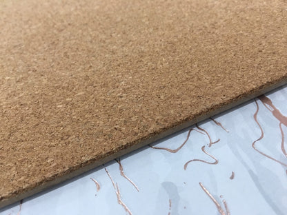 Dainty Home Marble Cork Place Mats Round Rose Gold 15"x15" Set of 2 Washable Placemats Heat Resistant Placemats Non Slip Table Placemats