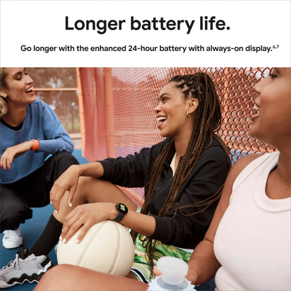 Google Pixel Watch 2 (Previous Model) with the Best of Fitbit - Heart Rate Tracking, Stress Management, Safety Features - Android Smartwatch - Matte Black Aluminum Case - Obsidian Active Band - WI-FI