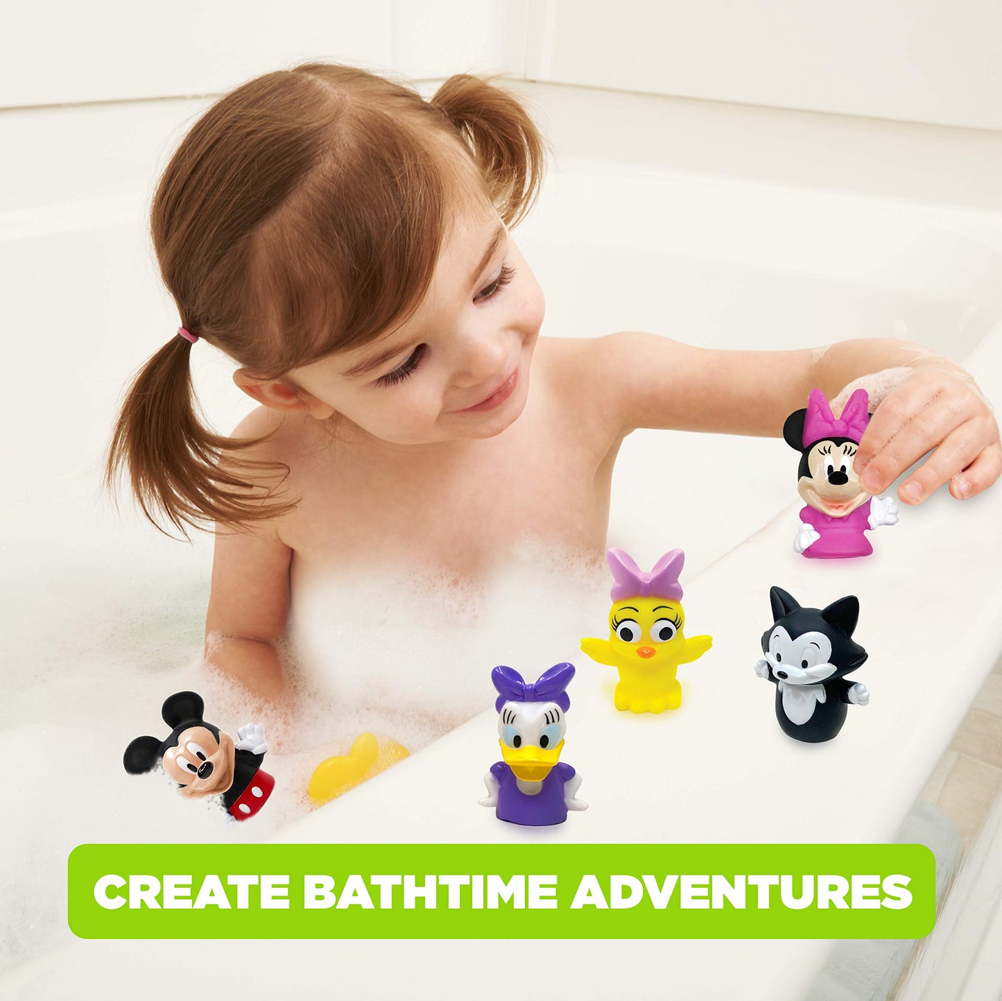 Disney Mickey & Friends 10-Piece Finger Puppet Set - Party Favors, Educational Story Time, Floating Pool & Beach Toys