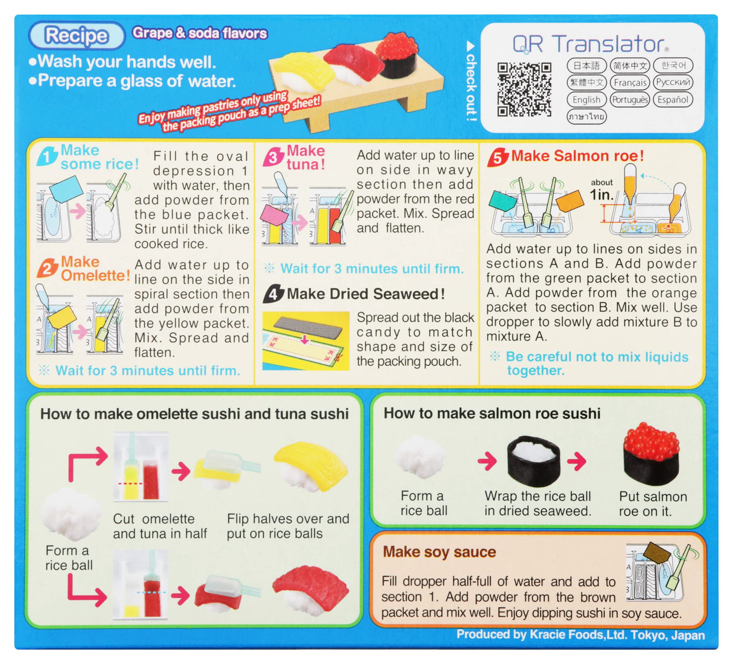 Kracie Popin' Cookin' DIY Candy Sushi Kit, No Bake, 1 Ounces (Pack Of 1)