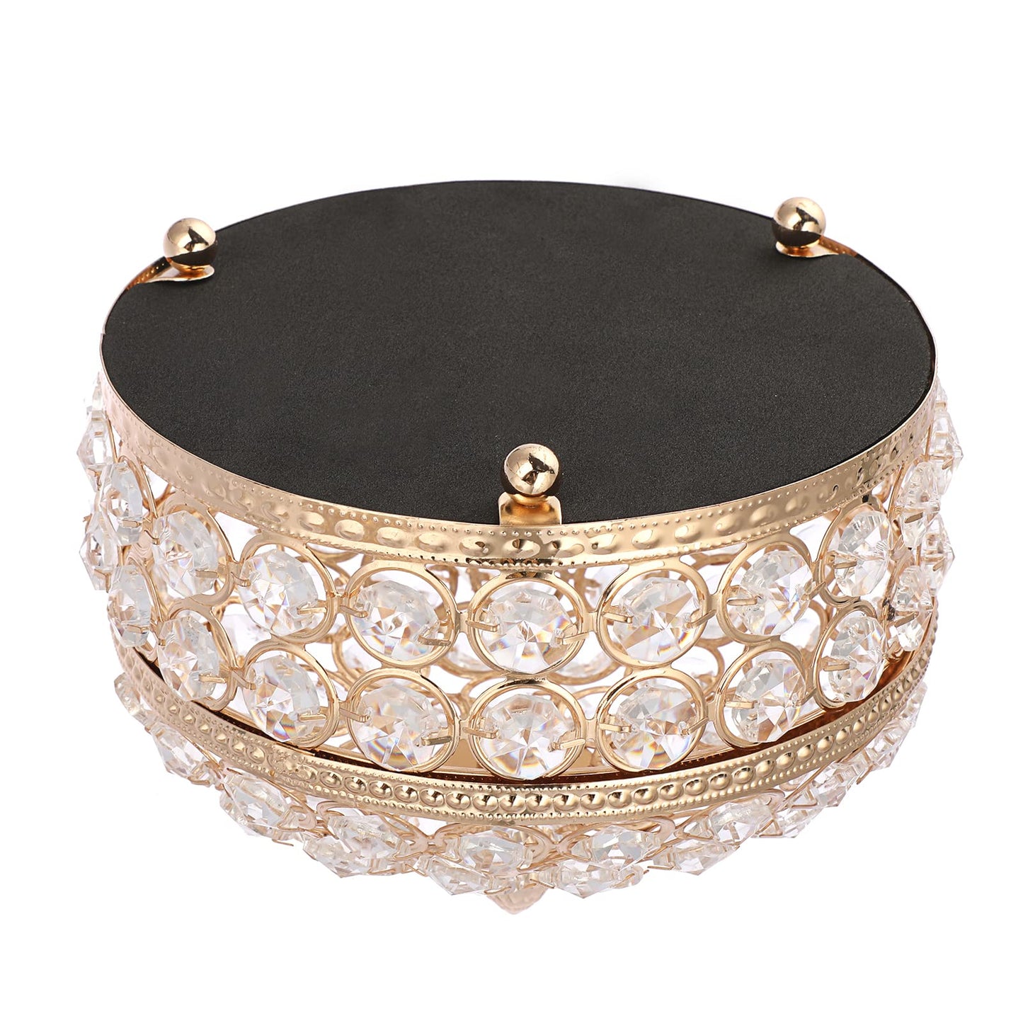 Hipiwe Crystal Jewelry Box Jewelry Trinket Organizer Box Gold Treasure Box Luxury Home Decor Ring Earrings Storage Holder Keepsake Box for Women,X-Large