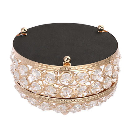 Hipiwe Crystal Jewelry Box Jewelry Trinket Organizer Box Gold Treasure Box Luxury Home Decor Ring Earrings Storage Holder Keepsake Box for Women,X-Large