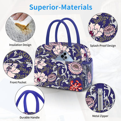 DALINDA Lunch Bag Lunch Box for Women Men Reusable Insulated Lunch Tote Bag,Leakproof Thermal Cooler Sack Food Handbags Case High Capacity for Travel Work Picnic Beach,Orchid