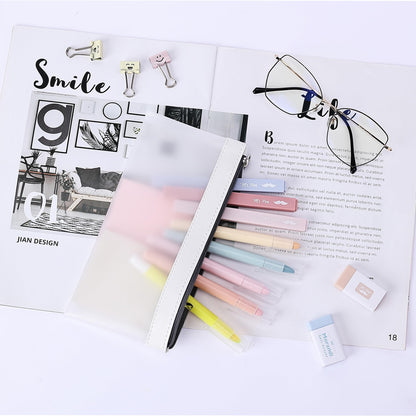 Mr. Pen- Clear Pencil Pouch, 3 Pack, Case for Kids, Makeup Bag, Transparent Storage Organizer