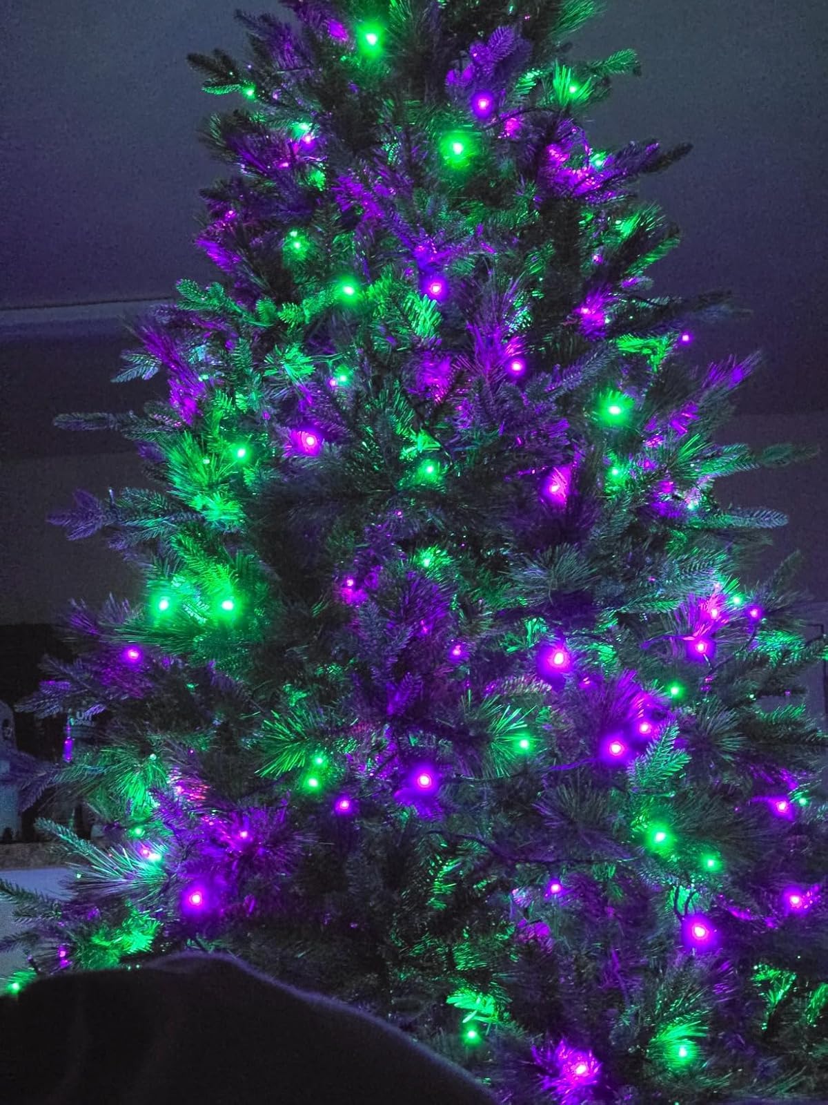 Connectable Purple and Green Halloween Lights, 2Pack 164ft 400Led 13 Modes String Lights Plug in, Twinkle Light with Timer Indoor/Outdoor for Tree Party Halloween Decorations