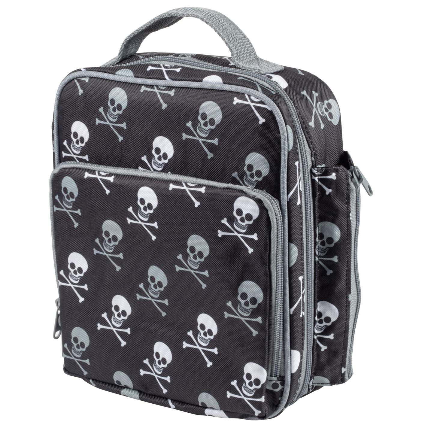 Kids Insulated Lunch Box w Snack Pocket & Water Bottle Holder (Pirate) -Boys or Girls Back to School Lunchbox Tote Keeps Food Hotter or Colder Longer- Reusable Bag Fits Bento, Ice Packs, Containers