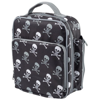 Kids Insulated Lunch Box w Snack Pocket & Water Bottle Holder (Pirate) -Boys or Girls Back to School Lunchbox Tote Keeps Food Hotter or Colder Longer- Reusable Bag Fits Bento, Ice Packs, Containers