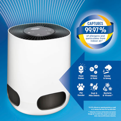 Clorox Air Purifiers for Bedroom Home, True HEPA Filter, Small Rooms Up to 200 Sq Ft, Removes 99.9% of Mold, Viruses, Wildfire Smoke, Allergens, Pet Allergies, Dust, AUTO Mode, Whisper Quiet