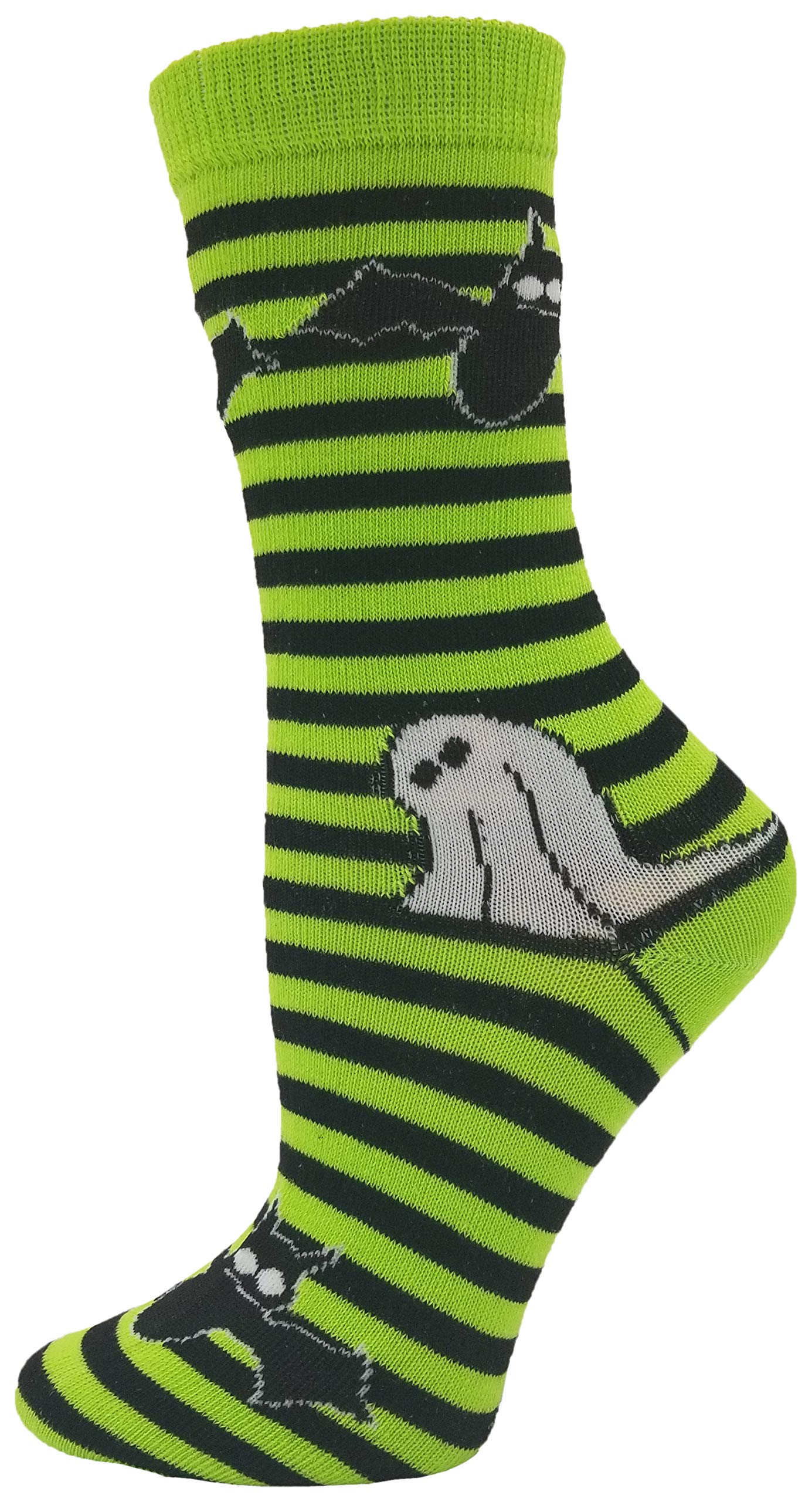 Halloween Socks for Women Girls, 12 Pairs Bats Pumpkins Ghosts Print, Colorful Pattern Novelty Cute