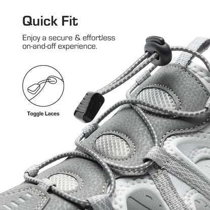 DREAM PAIRS Men's Sandals Hiking Water Sport Athletic Beach Outdoor Comfortable Casual Closed Toe Summer Sandal Shoes,Size 10.5,Light Grey,DMUMST2505