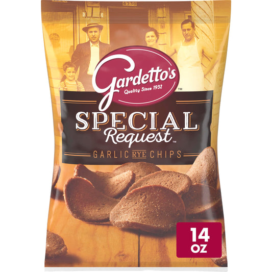 Gardetto's Special Request Garlic Rye Chips, Snack Bag, 14 oz
