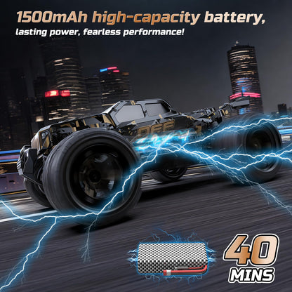 DEERC 9309E 1/16 All Terrain Fast RC Cars for Adults 40KPH,4WD Electric Off-Road Remote Control Monster Truck,2.4Ghz High Speed Car,Waterproof Monster Truck with 2 Batteries for Boys & Kids