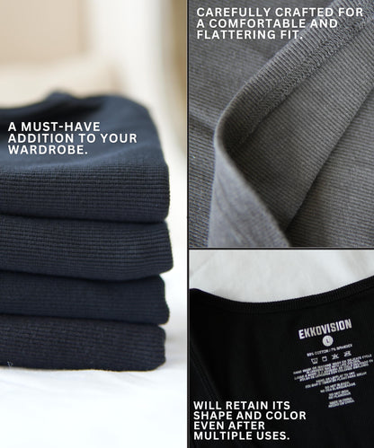 Ekkovision Beaters, Men's Tank Tops, Cotton Spandex Blend Tanks Tops for Men, Comfortable, Durable, Ribbed Fabric, Ideal Fit for Gym, 3 Pack, Black, White, & Shadow, Size Medium (Please Size UP)