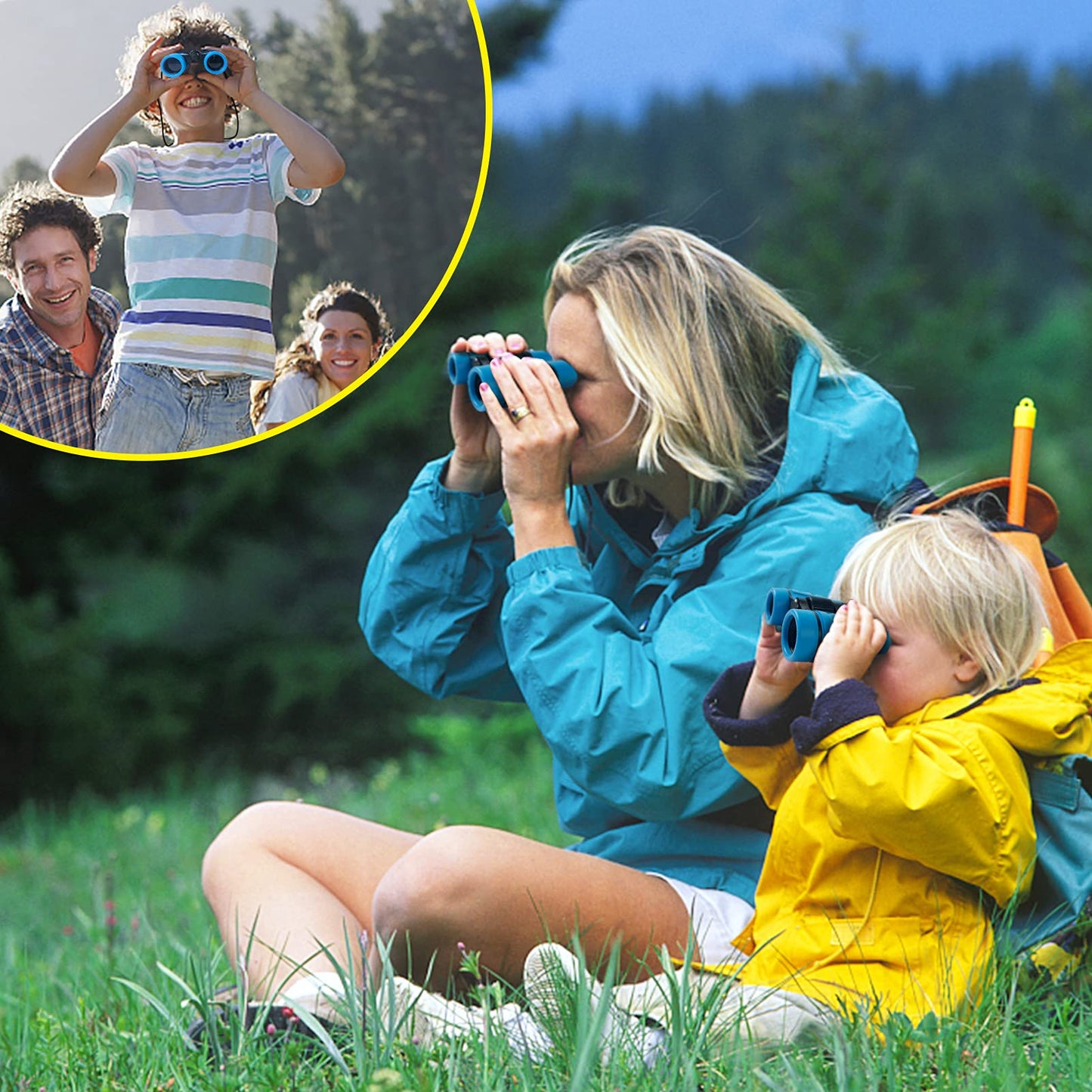 ESSENSON Binoculars for Kids Toys Gifts for Age 3, 4, 5, 6, 7, 8, 9, 10+ Years Old Boys Girls Kids Telescope Outdoor Toys for Sports and Outside Play, Bird Watching, Birthday Presents(Blue)