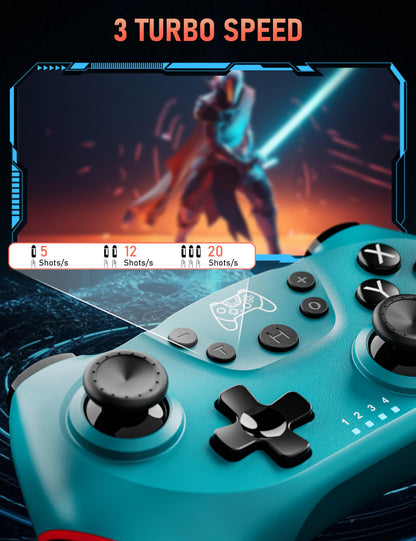 Diswoe Switch Pro Controller, Wireless Switch Controller for Switch 2/Lite/OLED, Bluetooth Gaming Controller with Hall Effect Joystick, Controller for PC/Android Phone with Gyro Sensor Turbo Vibration