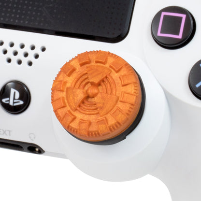 KontrolFreek Atomic for PlayStation 4 (PS4) and PlayStation 5 (PS5) Controller | Performance Thumbsticks | 2 Mid-Rise Convex | Orange