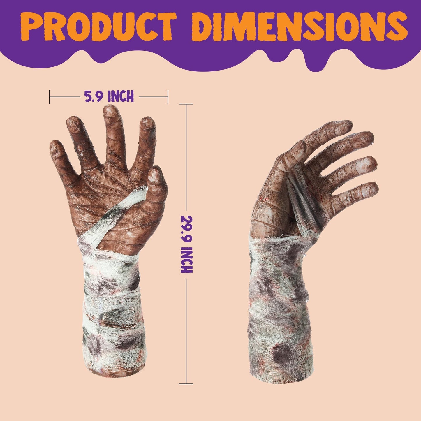 JOYIN Halloween Outdoor Decorations Zombie Arm Yard Stakes Ground-Breaker, Stakes for Halloween Outdoor Graveyard Yard Lawn Decorations