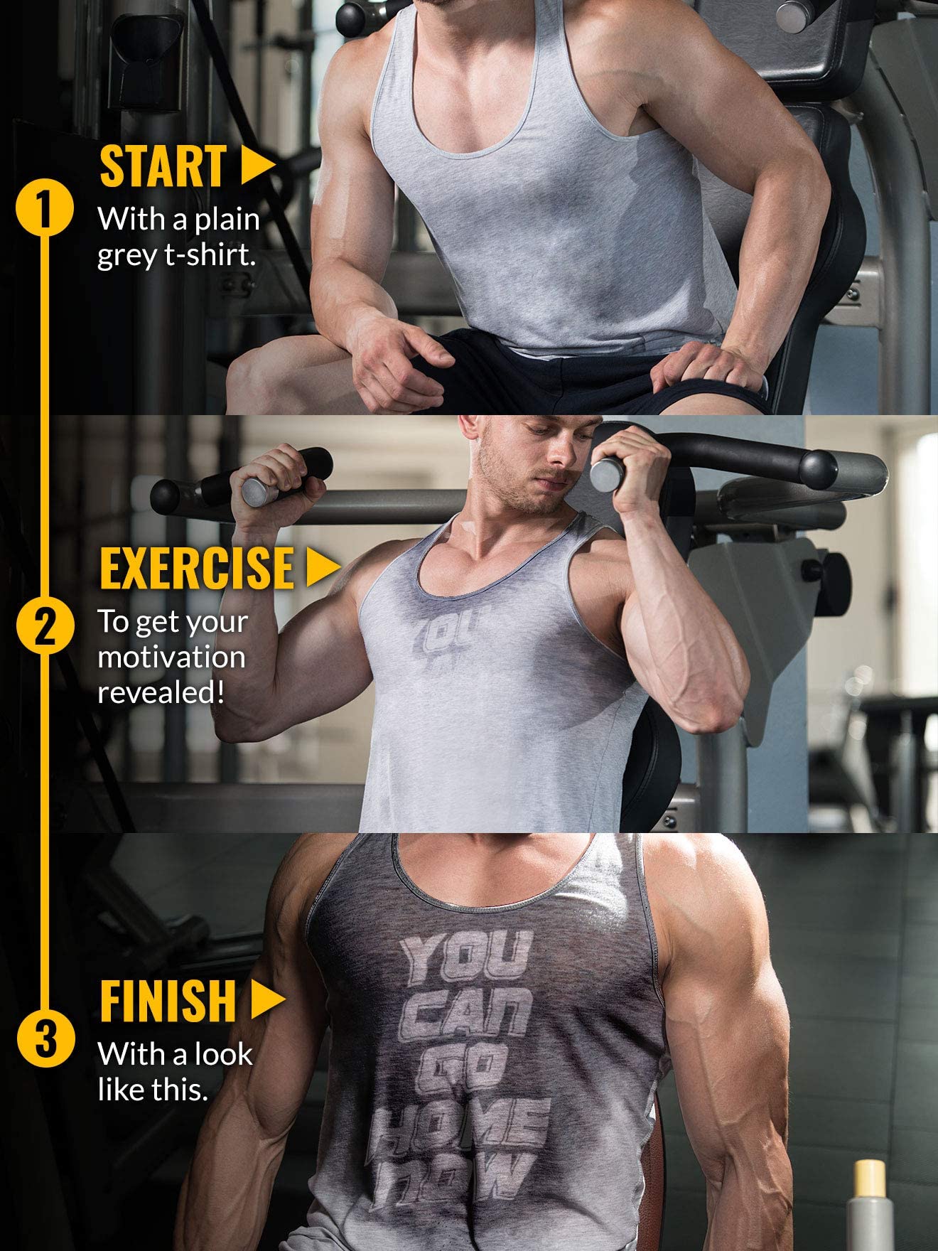 Actizio Men's Workout Shirt Cotton Fabric Tank Top Sleeveless Sweat Activated Motivational Exercise Gym Athletic Fit Moisture Wicking Fitness Shirt - You Can Go Home Now (Size M)