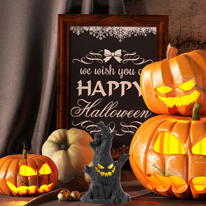 Halloween Tree, Scary Halloween Decorations Night Light, Fall Tiered Tray Decor Tree Lights Indoor, Lightweight Tabletop Decor, Village Statue Haunted House