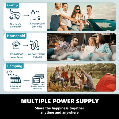 EUHOMY 12 Volt Refrigerator, 19 QT(18 L) Portable Freezer, Electric Cooler -4℉~68℉, 12V Car Fridge Reversible Door, Portable Freezer 12/24V DC & 120-240V AC for Camping, Truck, Travel