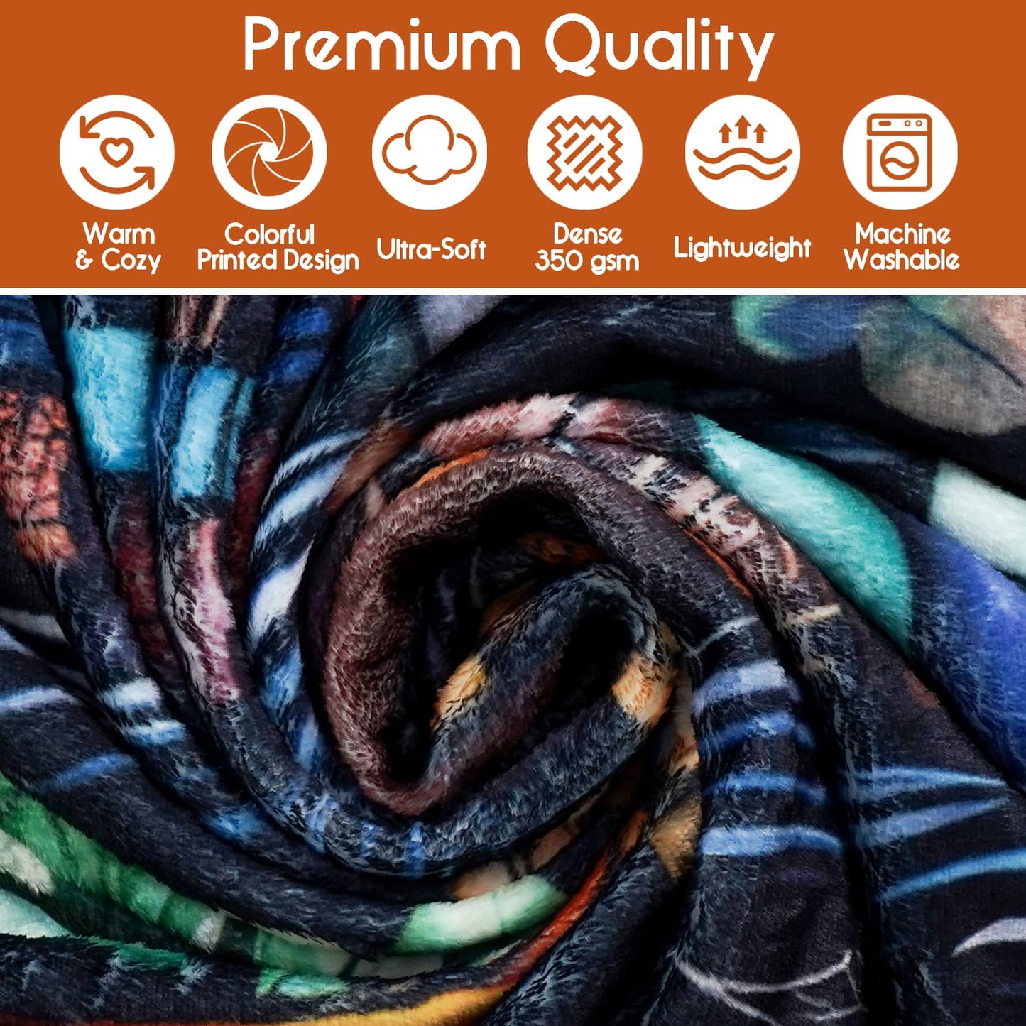 Yiyhuxf Book Lovers Blanket,Halloween Witches Bookshelf Skulls Black Cat Potions Fleece Blankets for Women Flannel Throw Blanket for Home Living Room Couch Bed Chair or Dorm Decor 60"x50"