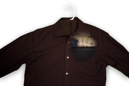 Hanger Diversion Safe by Stash-it, Hidden Pocket Safe, Fits Under Hanging Clothes with Pocket to Hide Valuables for Home or Travel