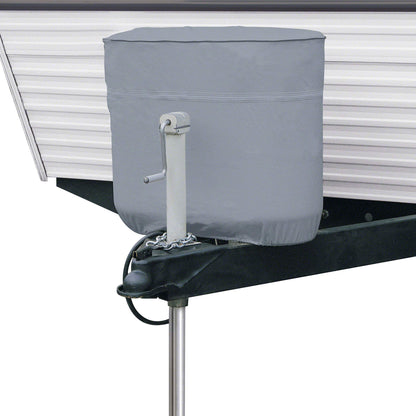 Classic Accessories Over Drive RV Tank Cover, Double 20/5 Gallon Tanks, Grey, Heavy-Duty Fabric, Zippered Access, Elasticized Hem