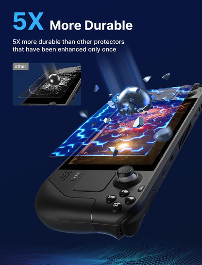 JSAUX 2-Pack Screen Protector for Steam Deck, Ultra HD Glass Protector 9H Hardness Easy to Install with Guiding Frame Scratch Resistant Tempered Glass for Steam Deck OLED, Come with Toolkits