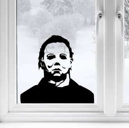 Halloween Window Clings Decorations Spooky Silhouette Removable PVC Double-Side Window Sticker Haunted House Ghost Large Scary Decals for Halloween Party Supplies Home Office Window Glass Mirror