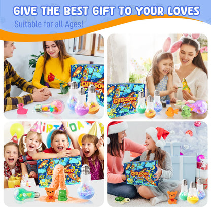 Kids Bath Bombs Potions with Surprise Inside: 6 Pack Organic BathBombs with 12 Mini Toys Easter Gift Set Rich in Natural Essential Oils, Fun Science Toddler Bath Bombs Fizzies for Dry Skin Moisturize